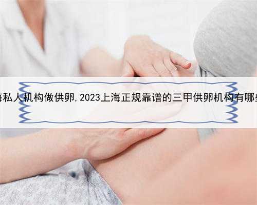 上海私人机构做供卵,2023上海正规靠谱的三甲供卵机构有哪些？
