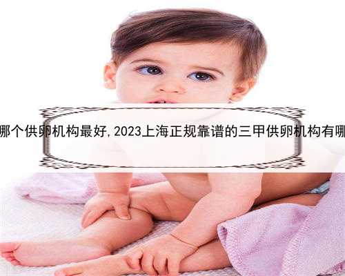 上海哪个供卵机构最好,2023上海正规靠谱的三甲供卵机构有哪些？
